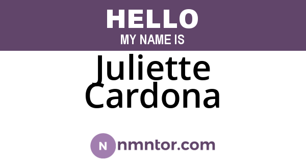 Juliette Cardona
