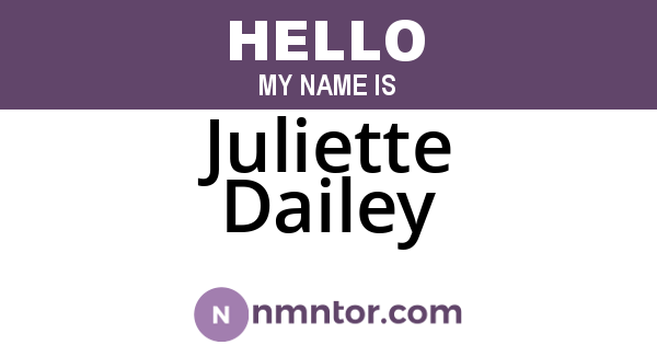 Juliette Dailey
