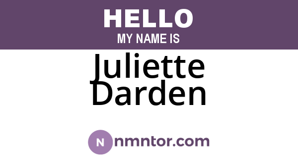 Juliette Darden