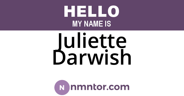 Juliette Darwish