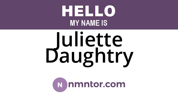 Juliette Daughtry