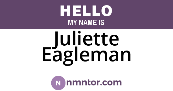 Juliette Eagleman