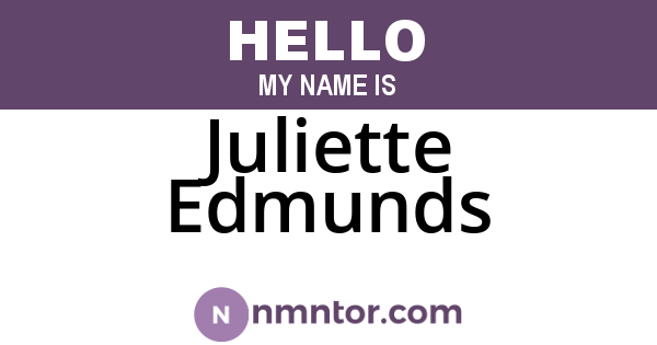 Juliette Edmunds
