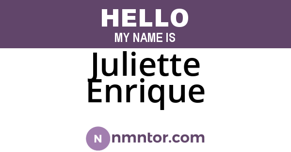Juliette Enrique
