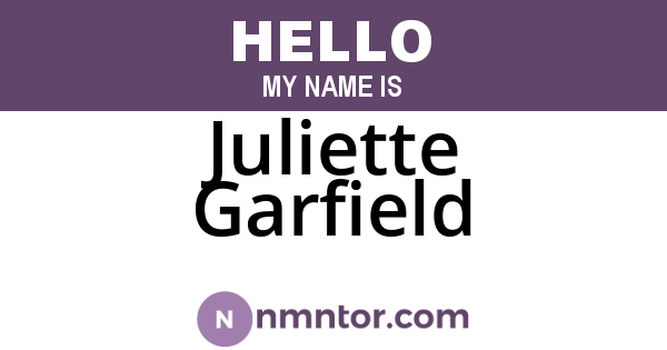 Juliette Garfield
