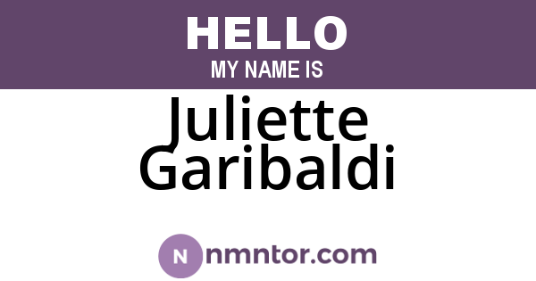 Juliette Garibaldi