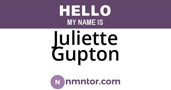 Juliette Gupton