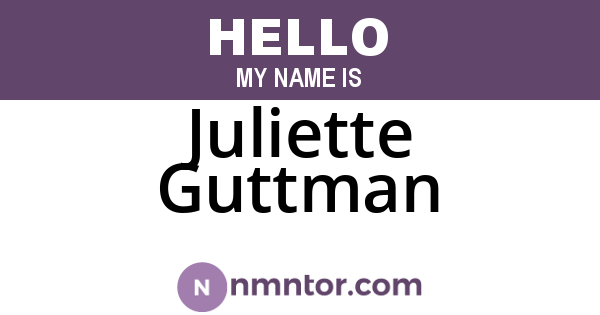 Juliette Guttman