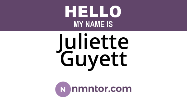 Juliette Guyett