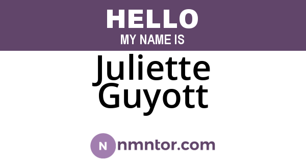 Juliette Guyott