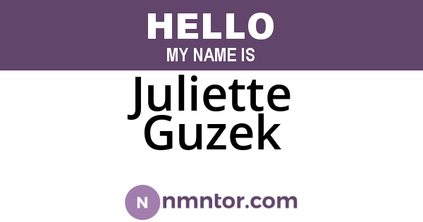 Juliette Guzek
