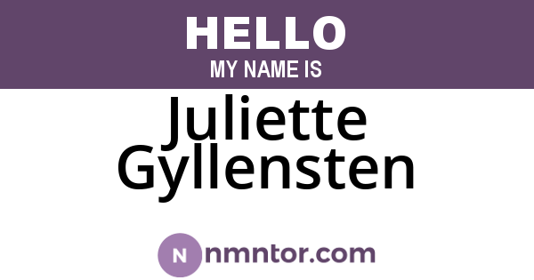 Juliette Gyllensten