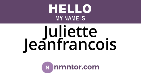 Juliette Jeanfrancois