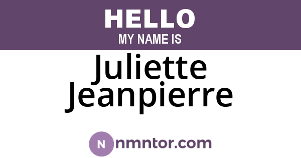 Juliette Jeanpierre