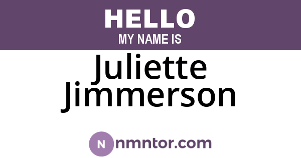 Juliette Jimmerson