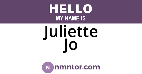 Juliette Jo