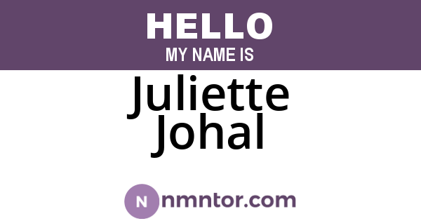 Juliette Johal