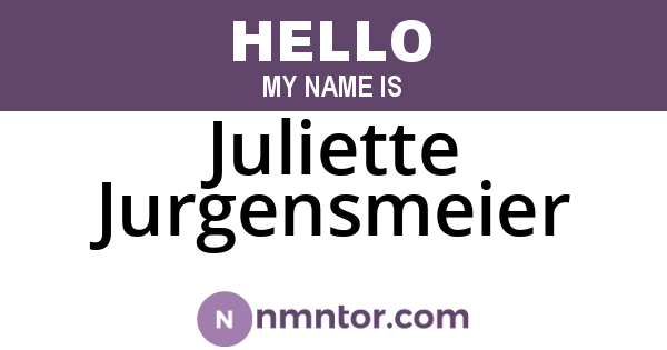 Juliette Jurgensmeier