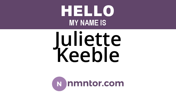 Juliette Keeble