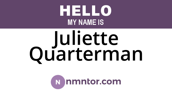 Juliette Quarterman