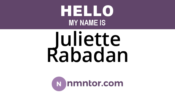Juliette Rabadan