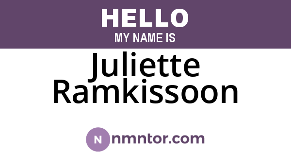 Juliette Ramkissoon