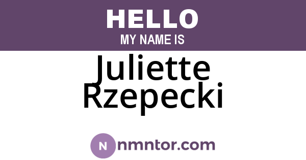 Juliette Rzepecki