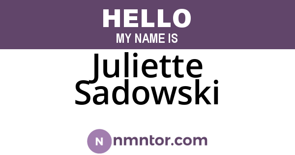Juliette Sadowski