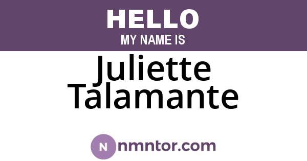Juliette Talamante