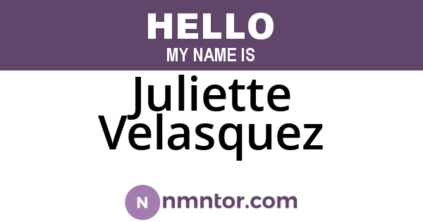 Juliette Velasquez