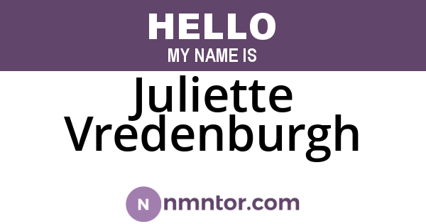 Juliette Vredenburgh