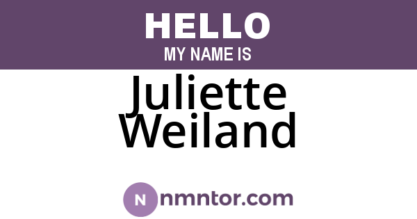 Juliette Weiland
