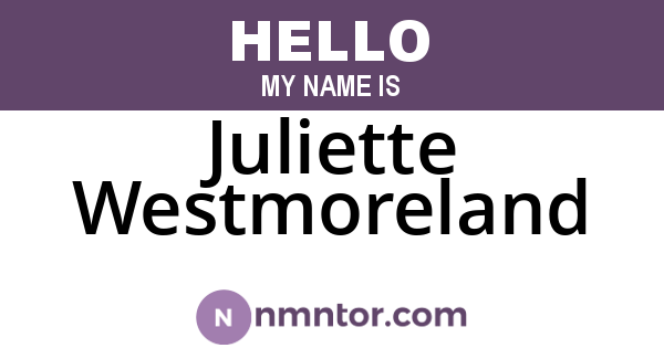 Juliette Westmoreland