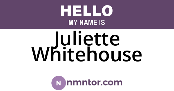 Juliette Whitehouse