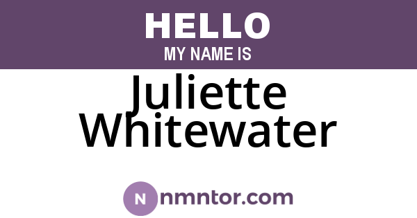 Juliette Whitewater