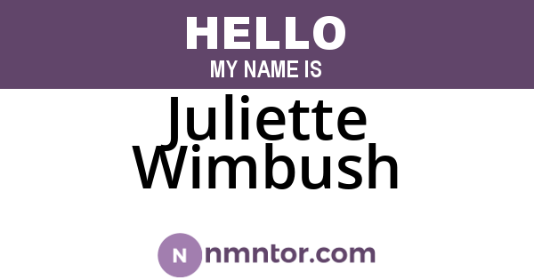 Juliette Wimbush