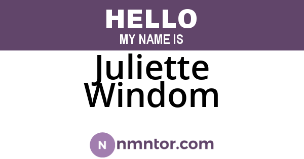 Juliette Windom