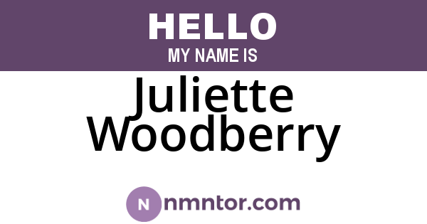 Juliette Woodberry