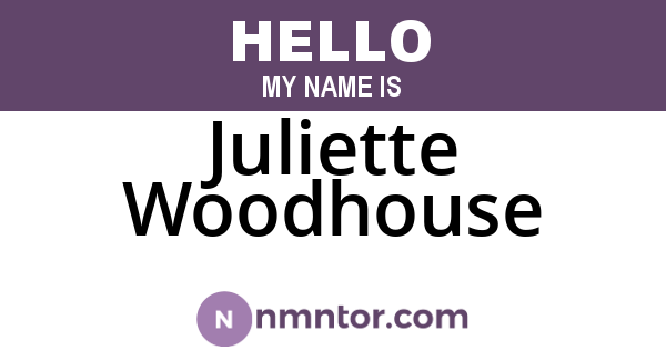 Juliette Woodhouse