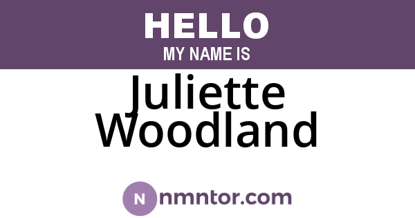 Juliette Woodland
