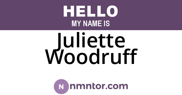 Juliette Woodruff