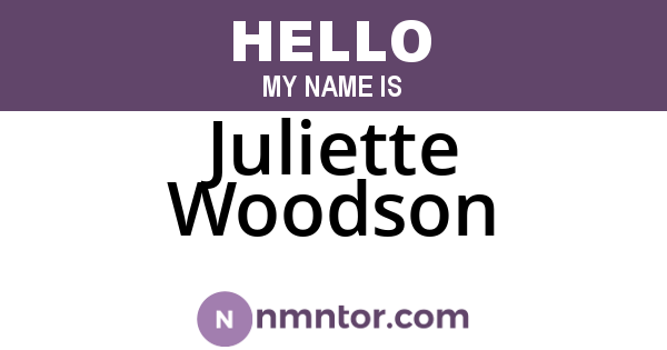 Juliette Woodson
