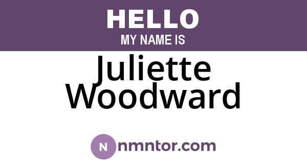 Juliette Woodward