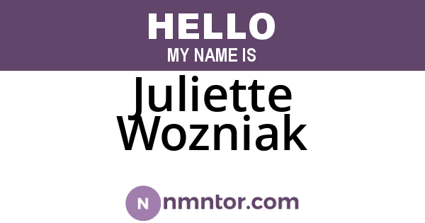 Juliette Wozniak