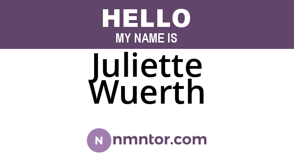 Juliette Wuerth