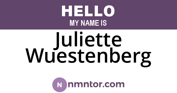 Juliette Wuestenberg
