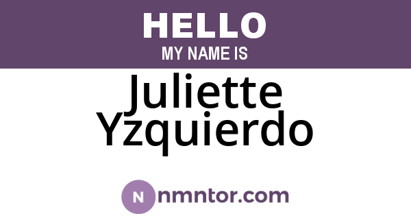Juliette Yzquierdo