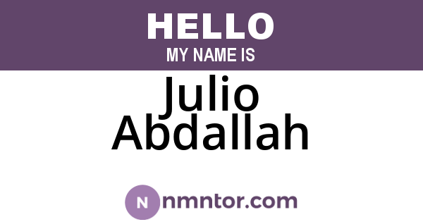 Julio Abdallah