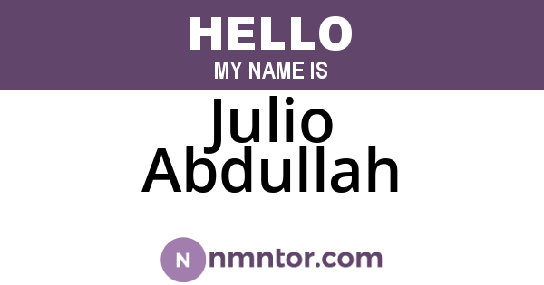 Julio Abdullah