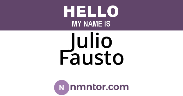 Julio Fausto